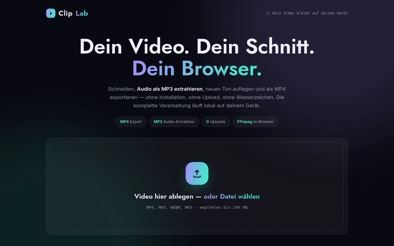 Screenshot: ClipLab