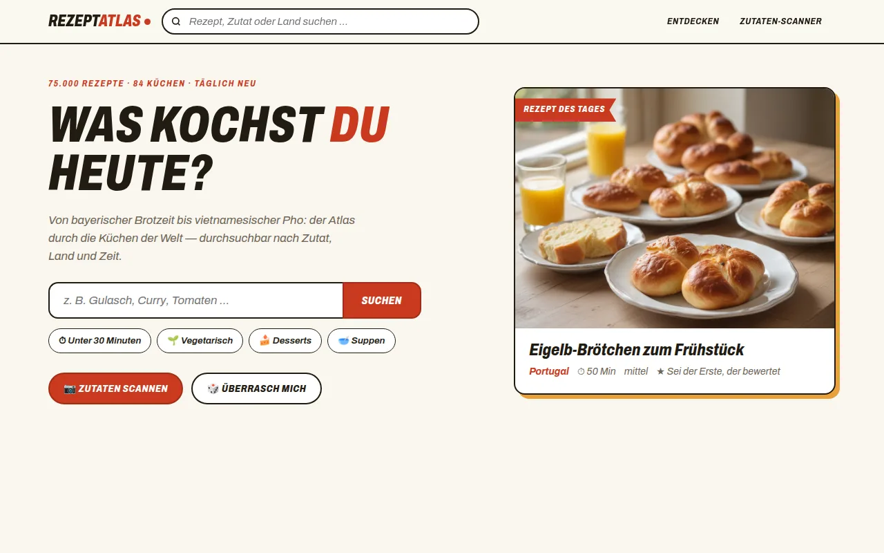 Screenshot: RezeptAtlas