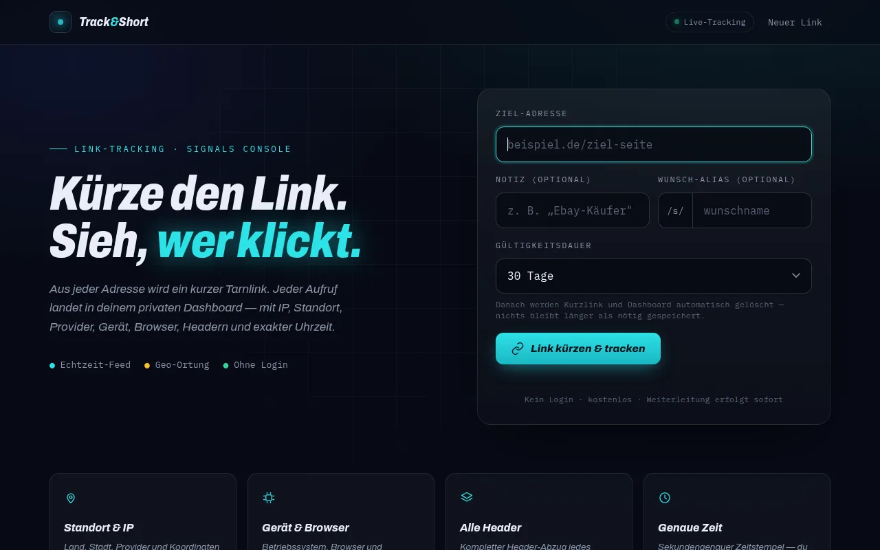 Screenshot: Track & Short