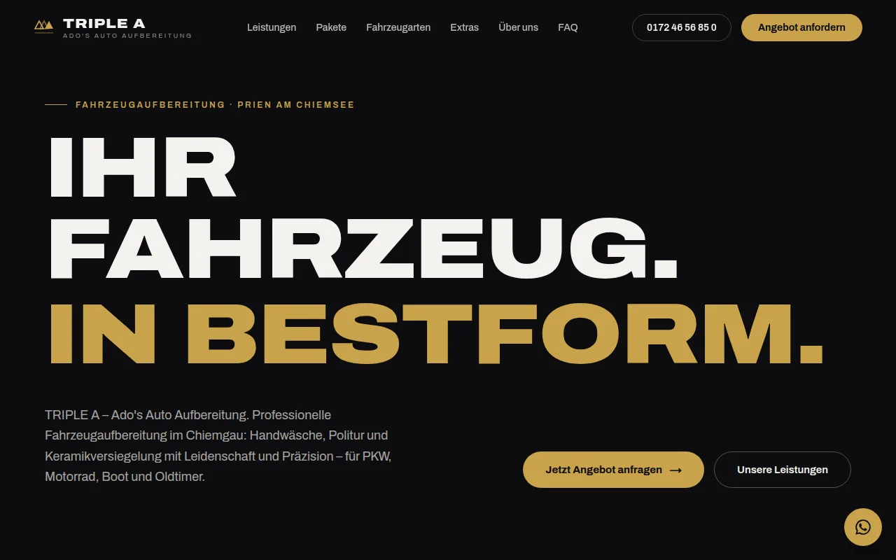 Screenshot: Triple A Aufbereitung