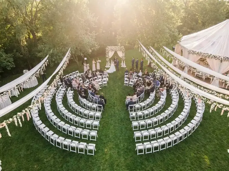 Drohne filmt ein Outdoor-Event