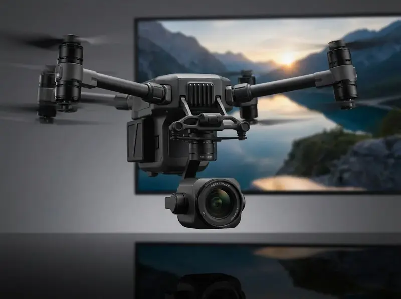 Drohne nimmt professionelle Luftbilder auf