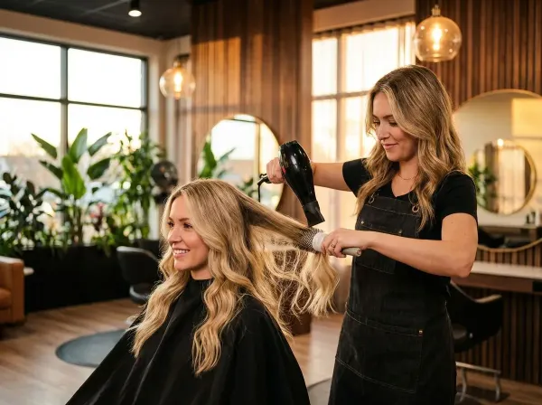 Damenfrisur und Styling bei S1 Haircut München